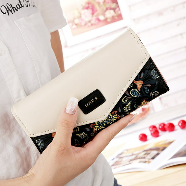 Large Natural Clutch Purses for Women Evening Clutch Phone Wallets with Card Slots for Women Black 
